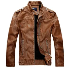 Искусственная кожа куртка Для мужчин мотоцикл Винтаж Повседневное высокое качество зимнее, зауженное из искусственной кожи мужские пальто пиджаки Прохладный мото Байкер Топы