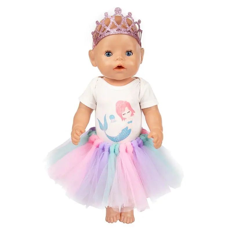 3 шт. в 1, новое платье куклы подходит для 43 см куклы 17 дюймов Reborn младенцев куклы одежда