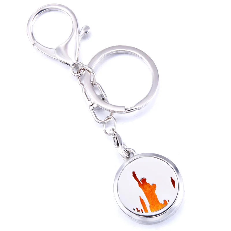

Statue of Liberty Fashion Stainless Steel Perfume Keychain Aromatherapy Essential Oil Diffuser Aroma Locket Keyring Jewelry