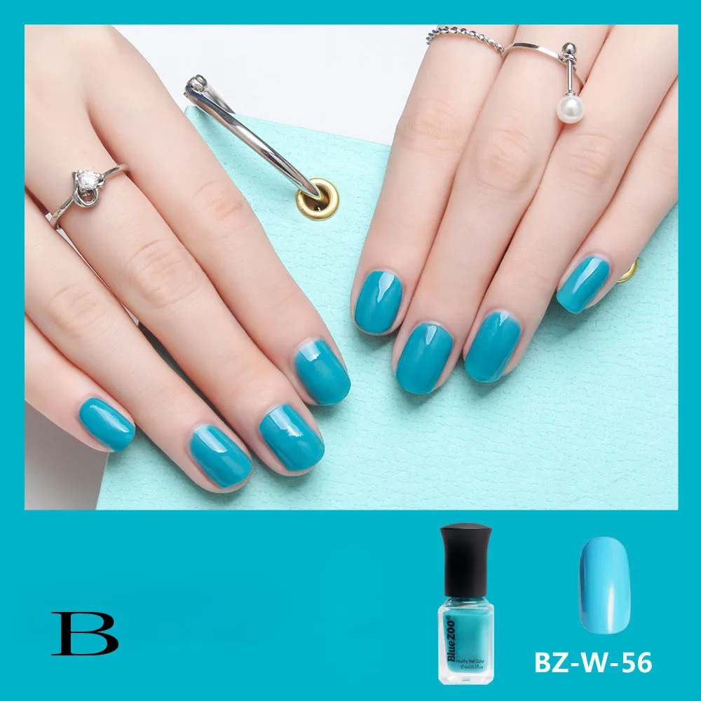 Blue ZOO 6ml Popular Beauty Gel Nail polish ocean Blue ...