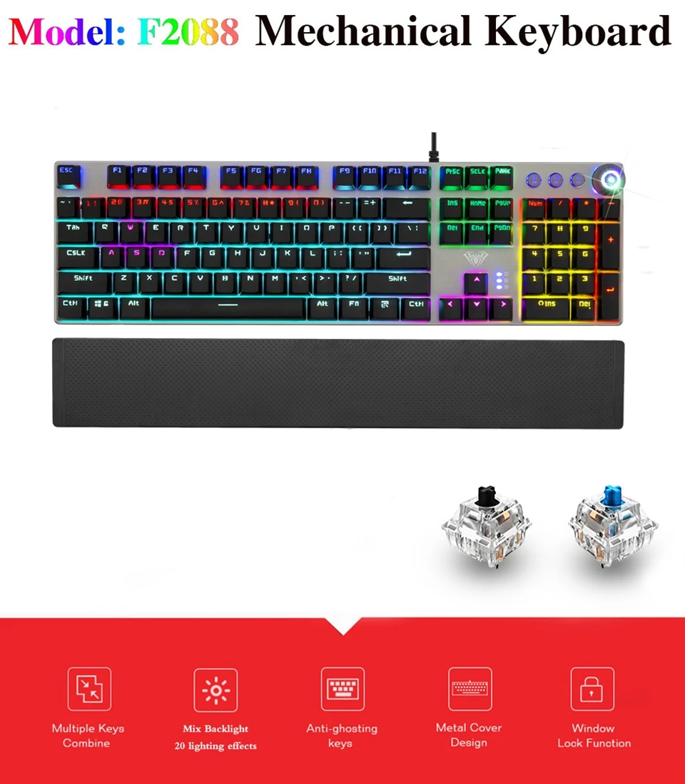 AULA ABS keycap русская механическая клавиатура 104 клавиш анти-ореолы Профессиональный драйвер клавиатуры для ПК Компьютерная игра геймер игры