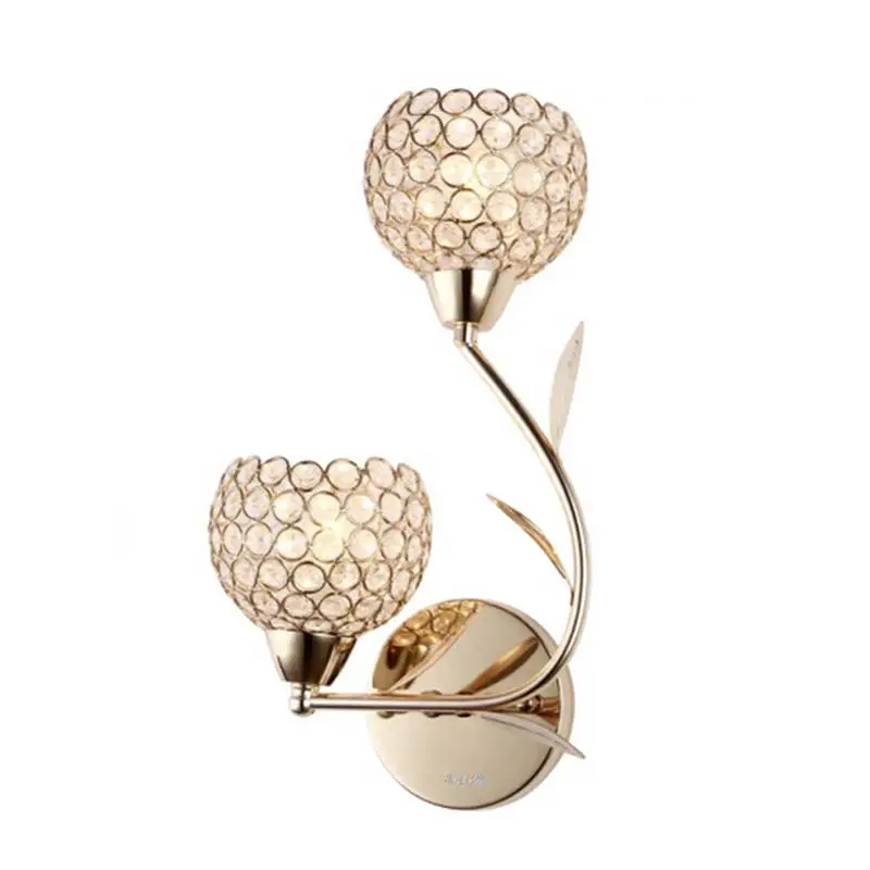 

Modern Crystal Wall Light Lamp Simple Creative Bedside Bedroom Living Room LED Fixture Hallway Bedroom Sconces Wall Light