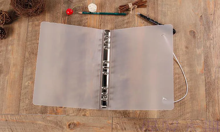 15 Creative Ring Binder B5A4567 PP Notebook Accessory Sheet Shell  office & school supplies Stationery Transparent Concise 6 Holes