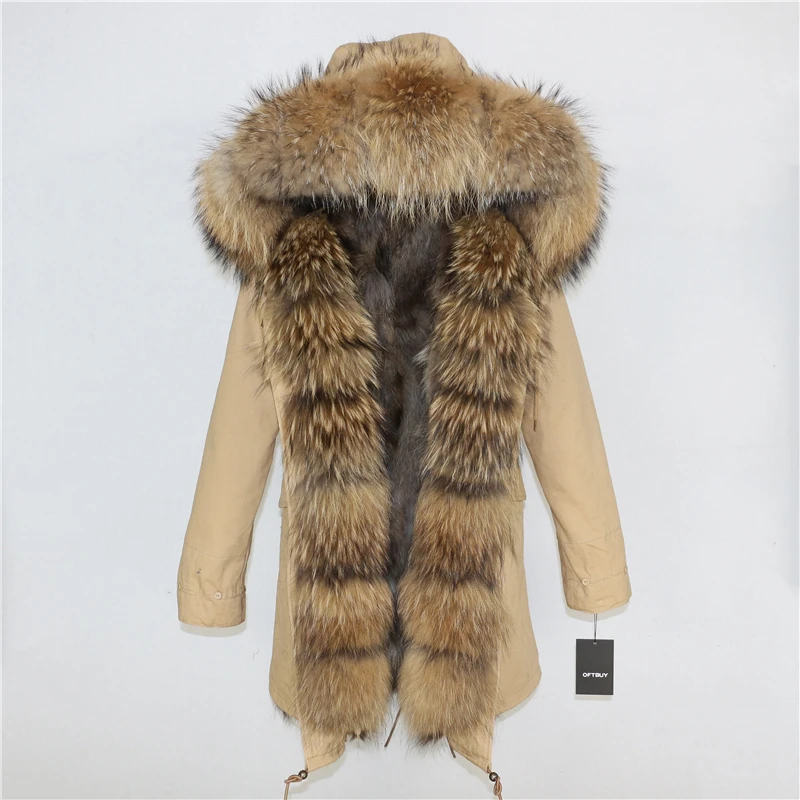 Бренд, зимняя женская куртка, пальто из натурального меха, длинная парка, воротник из натурального меха енота, подкладка из натурального Лисьего меха, съемная уличная одежда, новинка