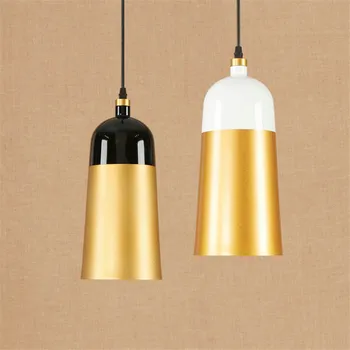 

Postmodern Nordic Restaurant Chandelier Bar Cafe Study Living Room Bedroom Iron Simple Plating Sand Golden Lamp Free Shipping