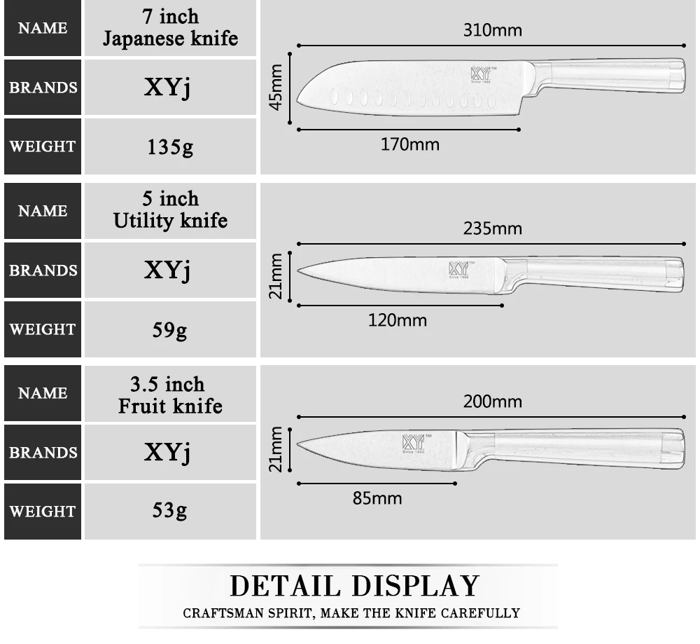 XYj кухонные ножи из нержавеющей стали, ножи для очистки овощей, нож Santoku, ножи для нарезки шеф-повара, кухонные инструменты, аксессуары, Новое поступление