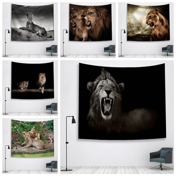 

3D Animal Tapestry For Bedroom Wall Hanging decoration polyester Home Improvement tapestries Yoga Beach Mat