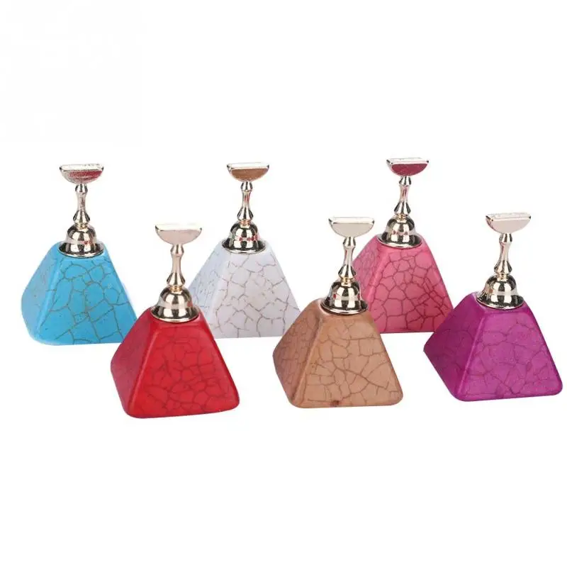 

Nail Forms Magnetic Nails Tip Practice Stand Base Alloy Holder Display Stand For False Nail Art Gel Polish Manicure Tools