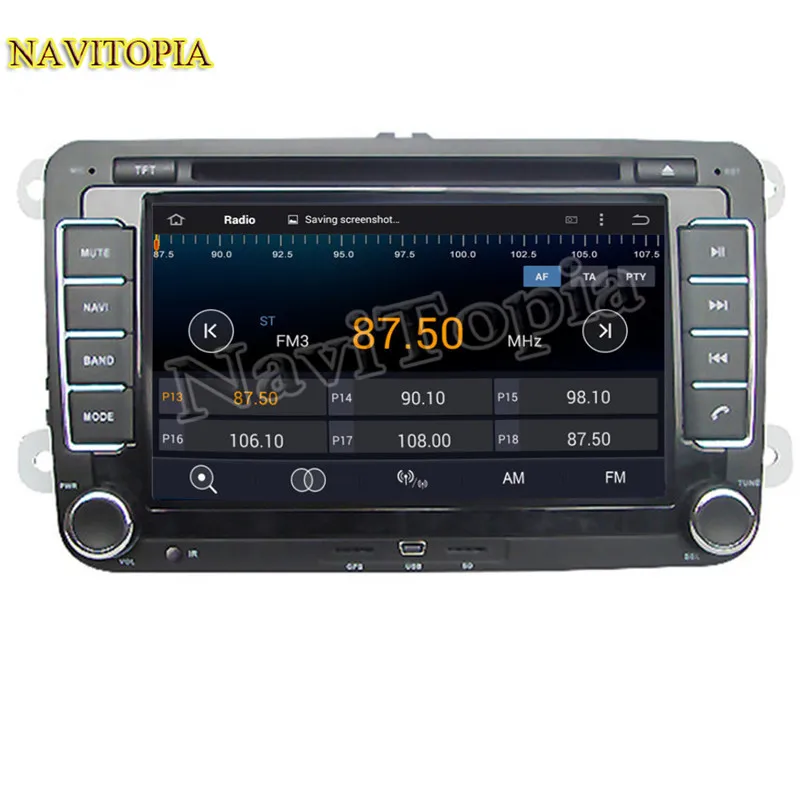 Top Ectwodvd Android 9.0 Car Multimedia DVD Player for VW CROSS GOLF/BLUE MOTION for SPORTLINE/BORA/AMAROK GPS Navigation 7