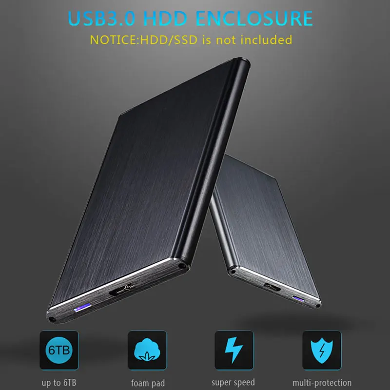 Внешний корпус для жесткого диска Sata3 на USB3.0 2 5 дюйма SSD бокс SATA III 6 Гбит/с UASP чехол