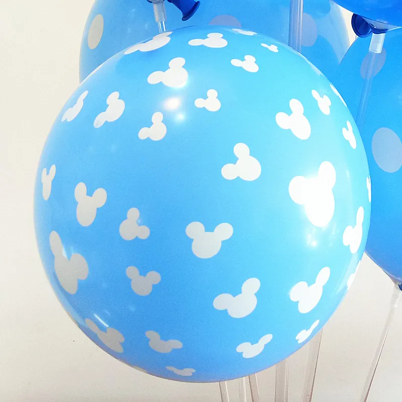 Novedad 12 pulgadas niños Baby Shower látex globo niño feliz cumpleaños impreso Mickey Polka dot fiesta suministros helio globos azules Novedad 12 pulgadas niños Baby Shower látex globo niño feliz cumpleaños impreso Mickey Polka dot fiesta suministros helio globos azules