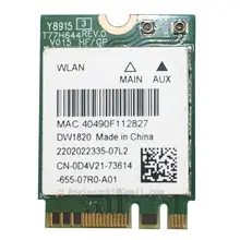 DW1820 WLAN WiFi беспроводной 802.11ac NGFF 867M сетевой модуль карты+ Bluetooth 4,1 D4V21 QCNFA344A для DELL 7359 E7270 E5470 E7470