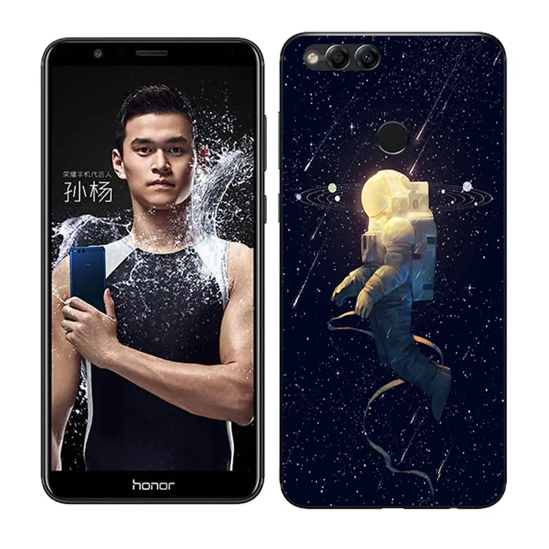 Силиконовый чехол 5,9" для huawei Honor 7X с рисунком бобы для Honor 7X, задняя крышка для телефона, прозрачный мягкий ТПУ чехол для huawei 7X7 X - Цвет: 08