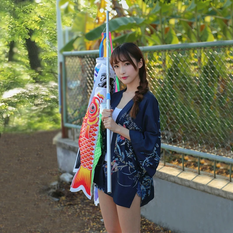 

55cm Koi Nobori Carp Wind Socks Koinobori Colorful Fish Flag Hanging Wall Decor-m15