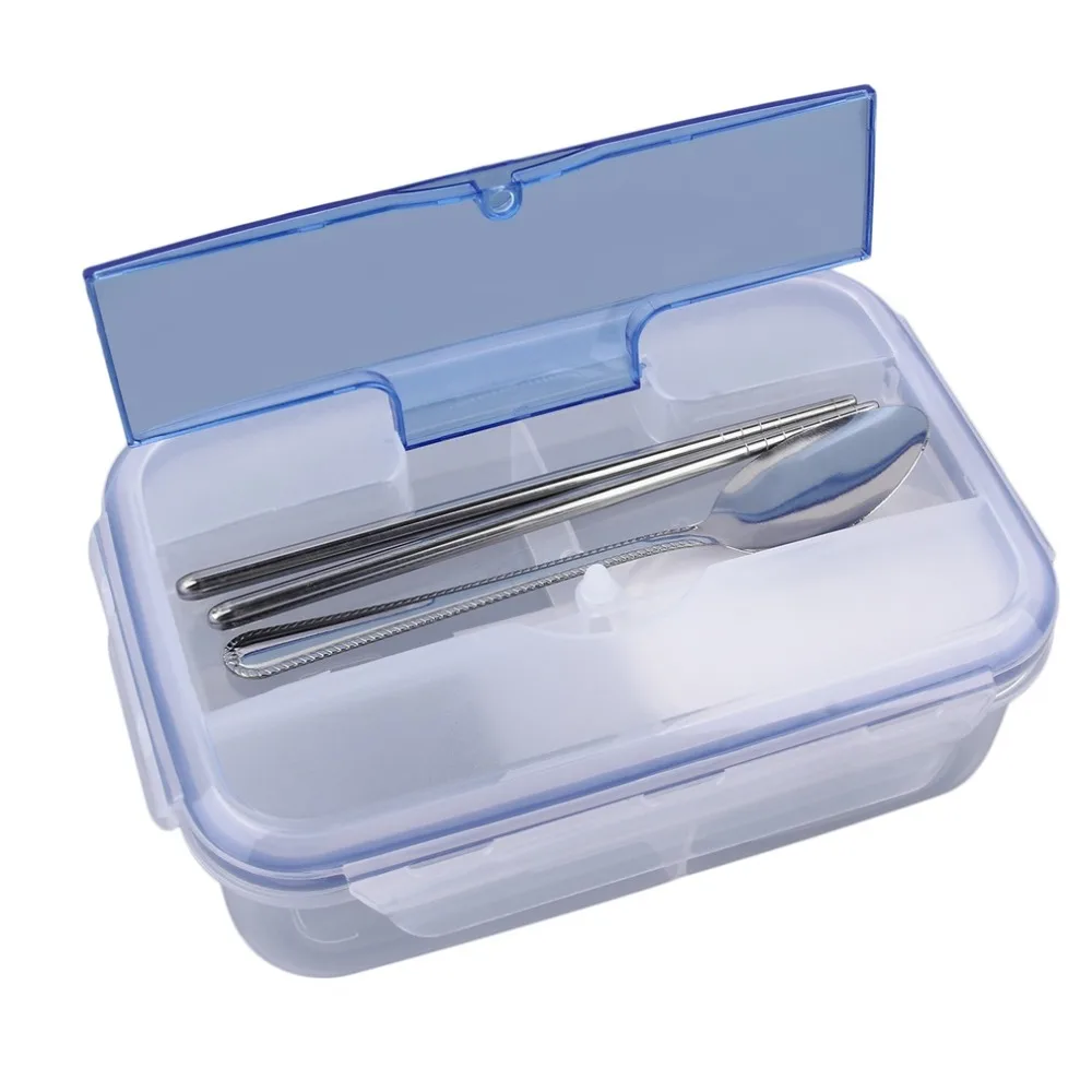 

1000mL Plastic Modern Ecofriendly Outdoor Portable Microwave Lunchbox with Soup Bowl Cultery Kit Food Containers