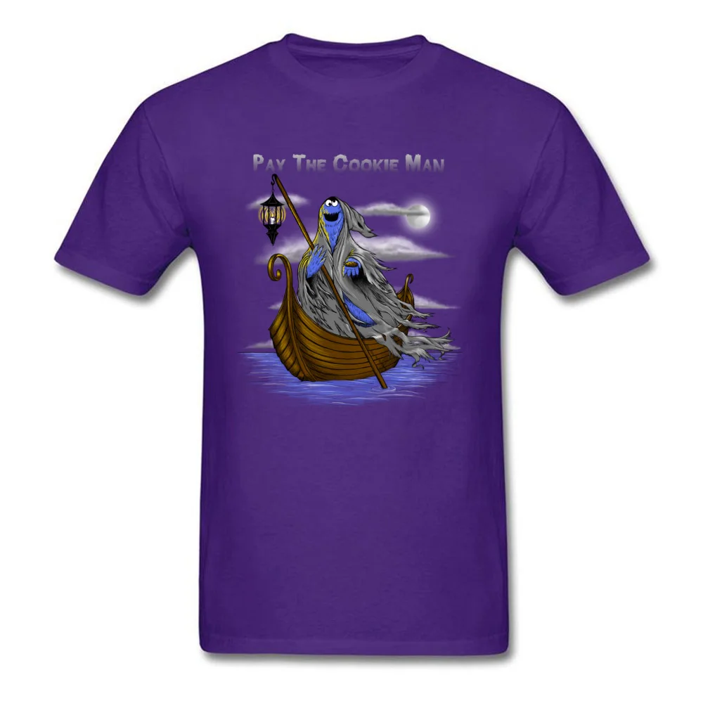 Pay the Cookie Man Brand Fashionable Tops Shirt Crewneck Summer Pure Cotton Short Sleeve Top T-shirts for Men Europe T Shirt Pay the Cookie Man purple