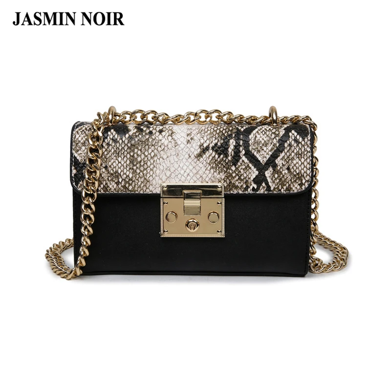  New spring and summer 2017 fashion handbags Women Messenger Bag Chain Crossbody bags Snake leather brand designer bags ladies 