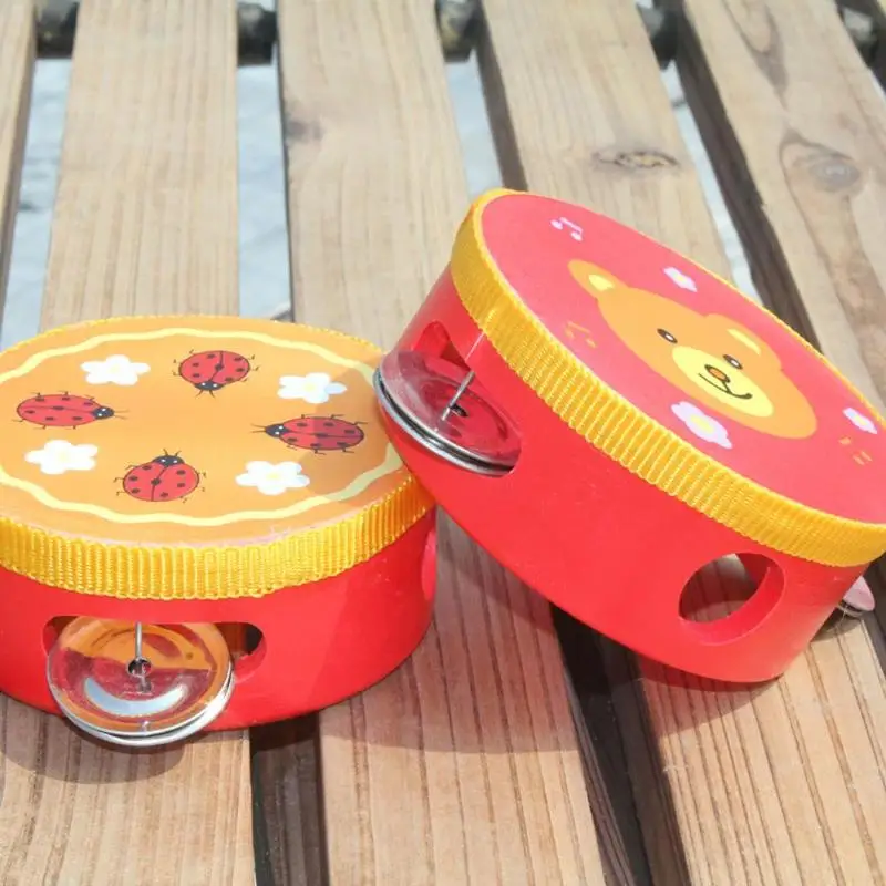 Детский музыкальный инструмент Детские колокольчики барабан ручные колокольчики детская музыкальная резонаторная игрушка мультфильм Primt развивающие игрушки из дерева для колокольчики