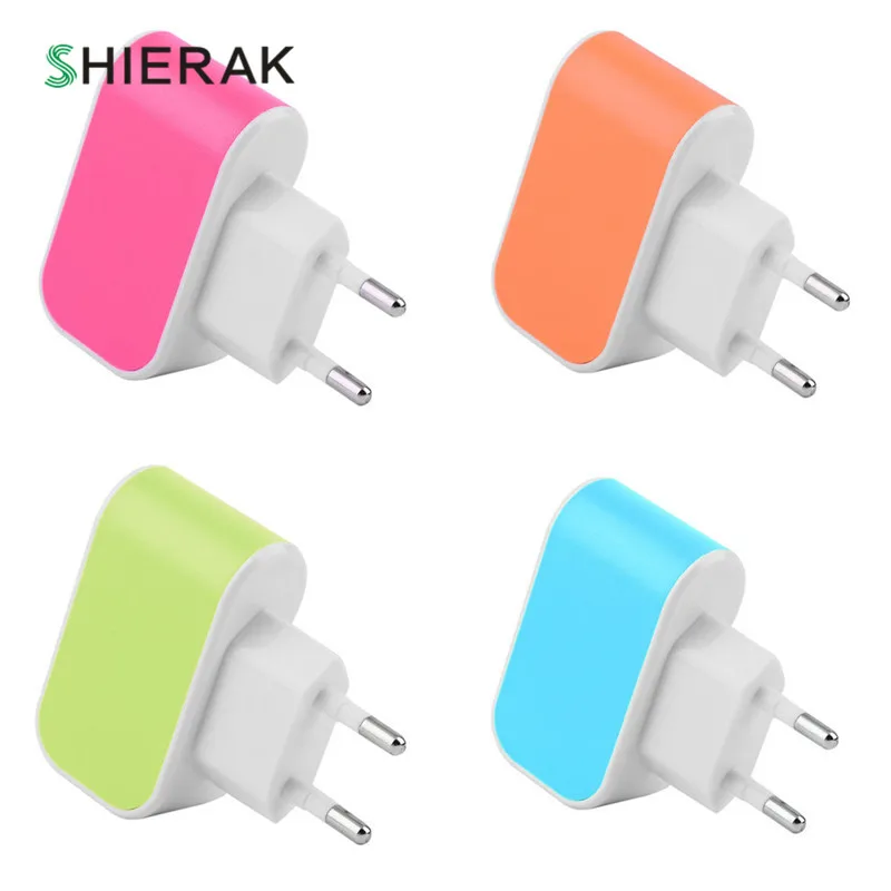 SHIERAK, тройной usb порт, настенная розетка, для дома, путешествий, AC, зарядное устройство, адаптер, 1.5A, ЕС, вилка