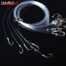 7-16# Высокоуглеродистая сталь рыболовный крючок с линиями портативный рыболовный портфель нейлоновая нить