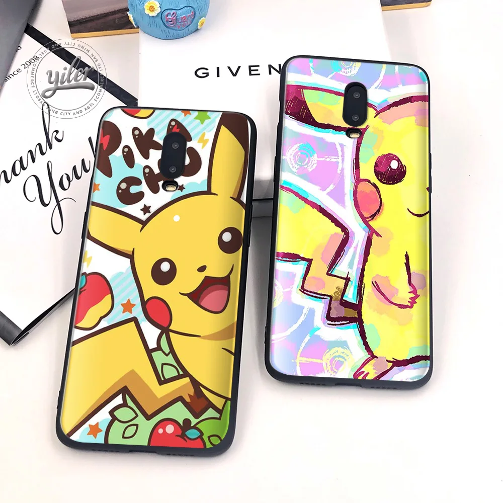 

Coque For Oneplus 6T Case Cover Black Soft Silicone Cute Pika Mouse elf for Funda 1+6T Phone Cases for Oneplus 6T Case Capa