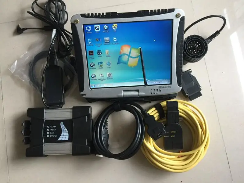  for bmw diagnostic icom next with software expert mode 500gb hdd cf19 toughbook computer cables ful