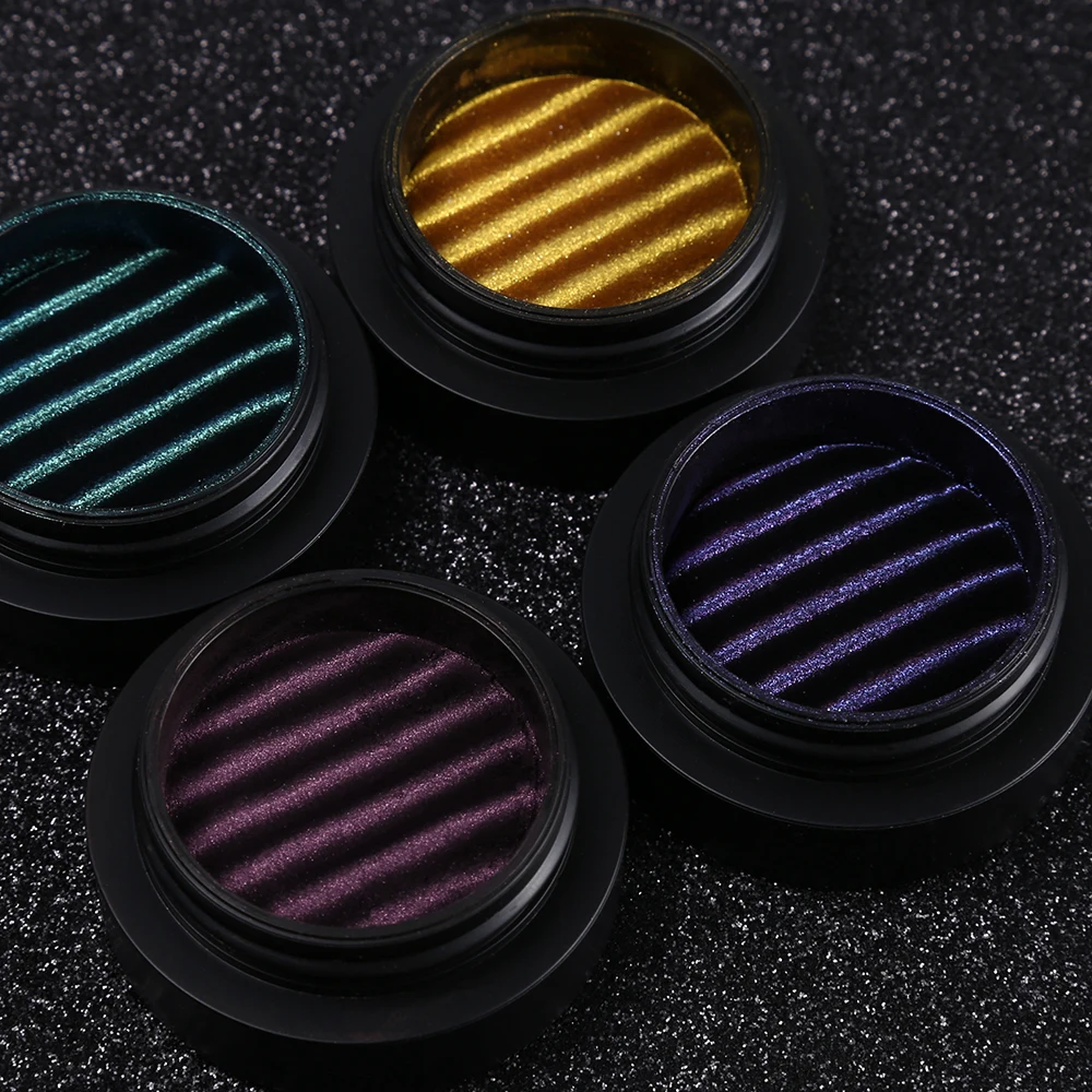 

UCANBE Magnetic Eye Shadow 4 Color Glitter Shine Eyeshadow Single Palette Metal Imagic Loose Powder Pigment Green Radiant Makeup
