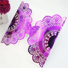 Laser Cut Wedding Invitations Card Elegant Custom With Ribbon Event Birthday Party Wedding Decoration 1/10/30pcs 6Z