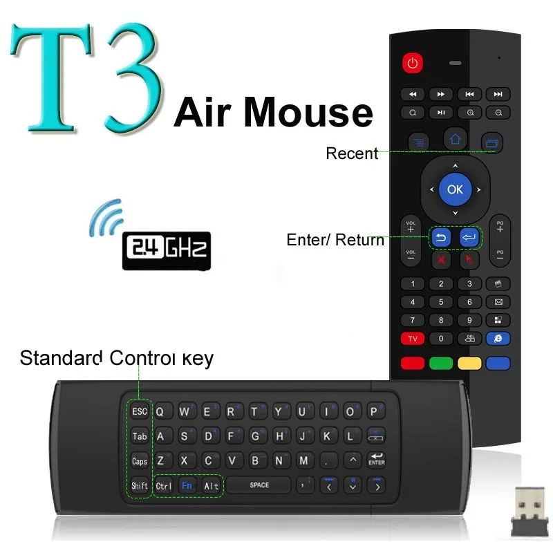 Мини Клавиатура Fly Air Mouse беспроводная с микрофоном и пультом ДУ|mini tv remote control|mini