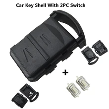 Okeytech remoto chave do carro caso capa escudo fob 2 botões & 2 micro interruptor suporte da bateria para vauxhall opel corsa agila meriva combo