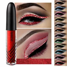 13 цветов жидкая подводка для глаз с блестками водостойкая Стойкая подводка для макияжа глаз Золотая красная синяя белая подводка для глаз блестящая подводка для глаз