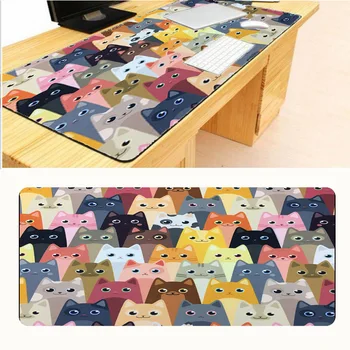 

Mairuige Cat Face New Arrival Locking Edge Control Gaming Surface Mouse Pad Computer Notebook Mice Mat Gaming Optical Mice Mats