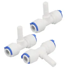 1/4-дюймовый 3 способа Т-образный разъемным Quick Connect 3 шт. для воды RO Системы