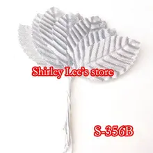 144 гроздья = 1440 шт. x Провода D Серебряные Листья, Мини Роза Листья на Провода вынос руля свадебной,( по EMS