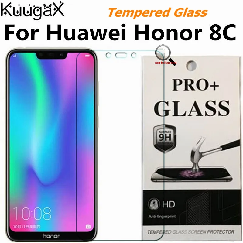Закаленное стекло для Huawei Honor 8C Смартфон HD 9H защита экрана на кристаллах