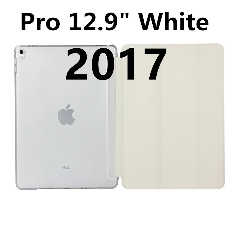 Роскошный тонкий магнитный Смарт Флип-Стенд PU кожаный чехол для Apple iPad Pro 12,9 дюймов I Pad Pro 12,9 дюймов Чехлы для планшетов - Цвет: 2017 12 inch White