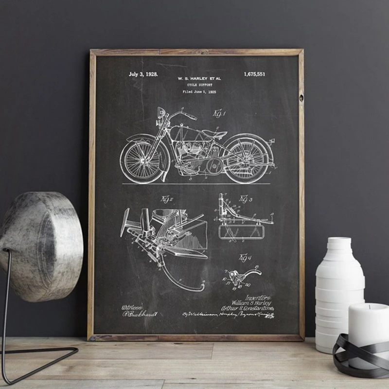 Motorcycle patent painting