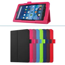 Планшетные случаи высокое качество 2-fold личи кожа pu case-чехол для нового amazon kindle fire hd 7 hd7 qjy99