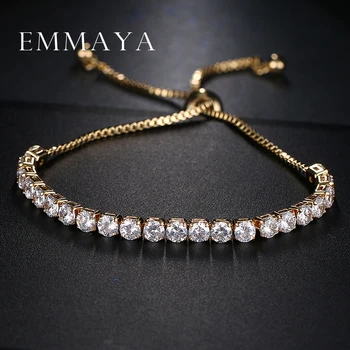 

Emmaya Classic Bling Crystal Beads Friendship Bracelet White Zircon Adjustable Bracelets for Women Beaded Cheap Bracelet