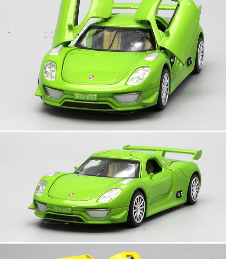Модель Porsche car 918, Спортивная модель автомобиля для Porsche Panamera, с управлением на рулевом колесе, переднее рулевое колесо, игрушка для детей