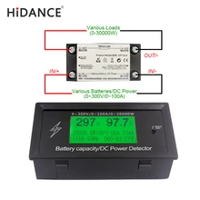 300V/100A digital DC voltmeter ammeter voltage meter car battery capacity volt current wattmeter detector power supply tester