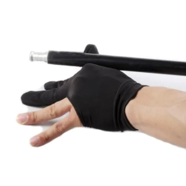 

1 Pcs Black Elastic Nylon Billiards Game Cue Wrist Glove Snooker Billiard Cue Glove Pool Left Hand Open Three Finger Accessory