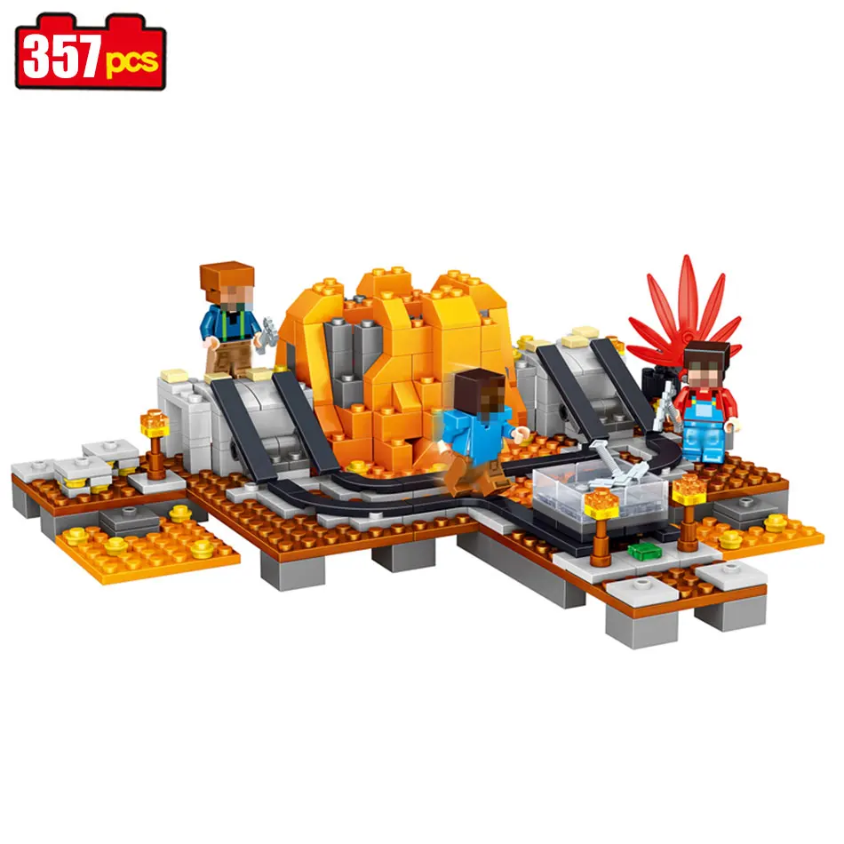 357 шт. мой город мир совместимые Legoed Minecrafted строительные блоки кирпичи игрушка