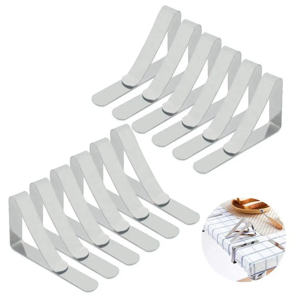 

Tablecloth Clips 12 Pack Stainless Steel Table Cloth Holder Table Cover Clamps for Home Marquees Wedding Party Picnic Indoor