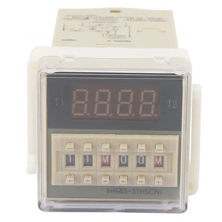 

Digital Time Relay Module 8 Pin 0.1s~99h Timer Relay Device with LCD Display Screen O111ROM DH48S-S DC/24VAC DC/110VAC/220VAC