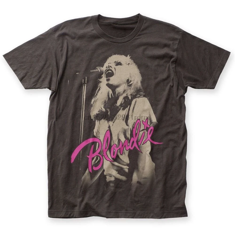 Лето 2018 новая официальная футболка Blondie Debbie Harry Live Concert Mic фото s m l xl 2X 3X Топ хип-хоп