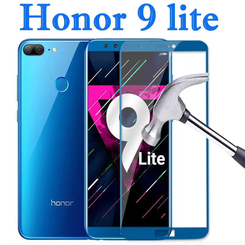 Защитное стекло для экрана honor 9 Lite из закаленного стекла honor 9 светильник 9 lite honor 9 lite honer 9 9H защитное стекло синего цвета