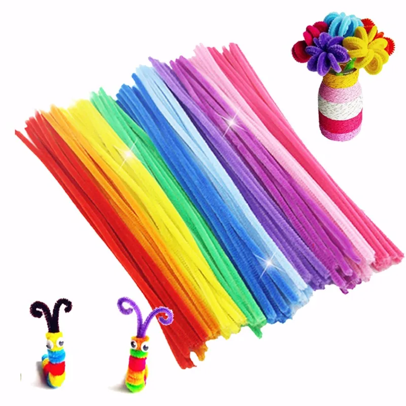 100pcs-Montessori-Building-Block-Chenille-Sticks-Craft-Children-Kid-Pipe-Cleaner-Stems-Craft-Legoes-Educational-Toy