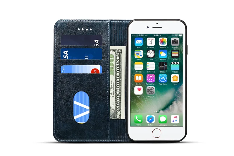 Kl-бутики, чехол из натуральной кожи для iphone 6, 6 S, 7 Plus, натуральная кожа, откидная крышка, кошелек, чехлы для телефона, чехол-подставка s