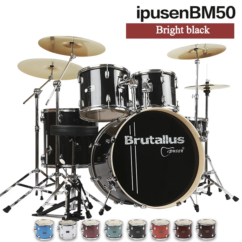 

Ipusen multiple colour 400mm adult children Drum Five Drum four Cymbals beginners introduction practice professional performance